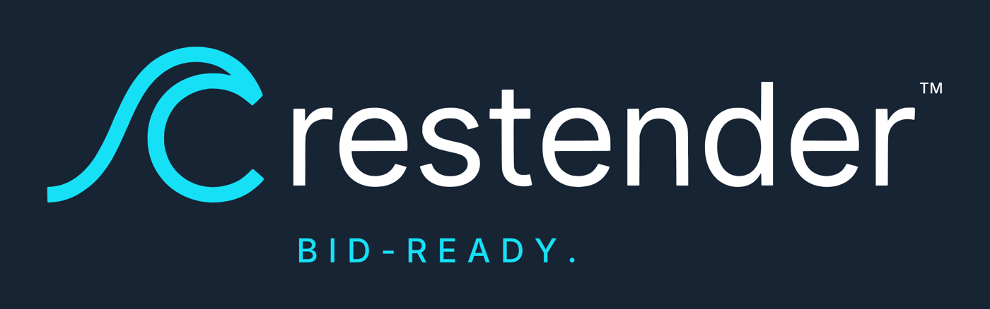 Crestender logo with the slogan BID-READY.